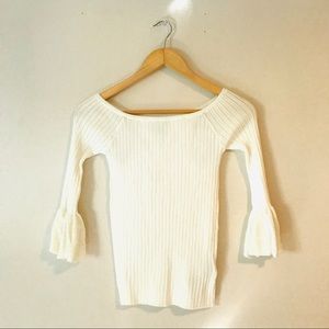 Ivory Bell Sleeve Sweater top